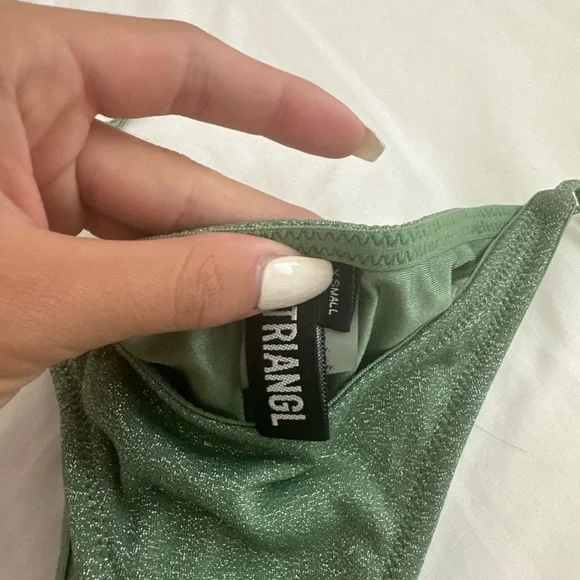 Triangl green sparkly bikini XS - Picture 4 of 5